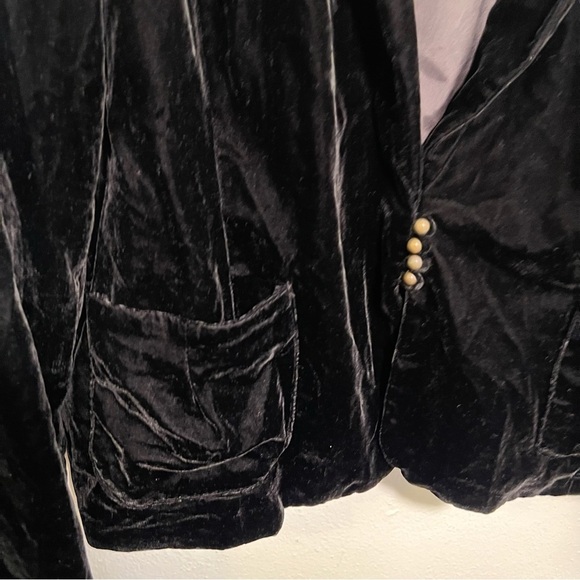 Cato Winter Chill Ideal Black Velvet Jacket 22W - Picture 4 of 10